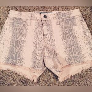 snake print shorts
